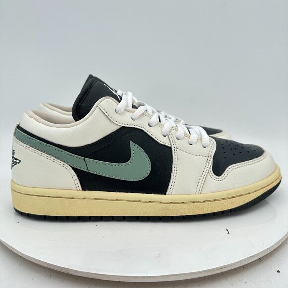 Nike Air Jordan 1 Low Top Women Size 8.5 DC0774-001 Jade Smoke black Green Shoes - Picture 4 of 11